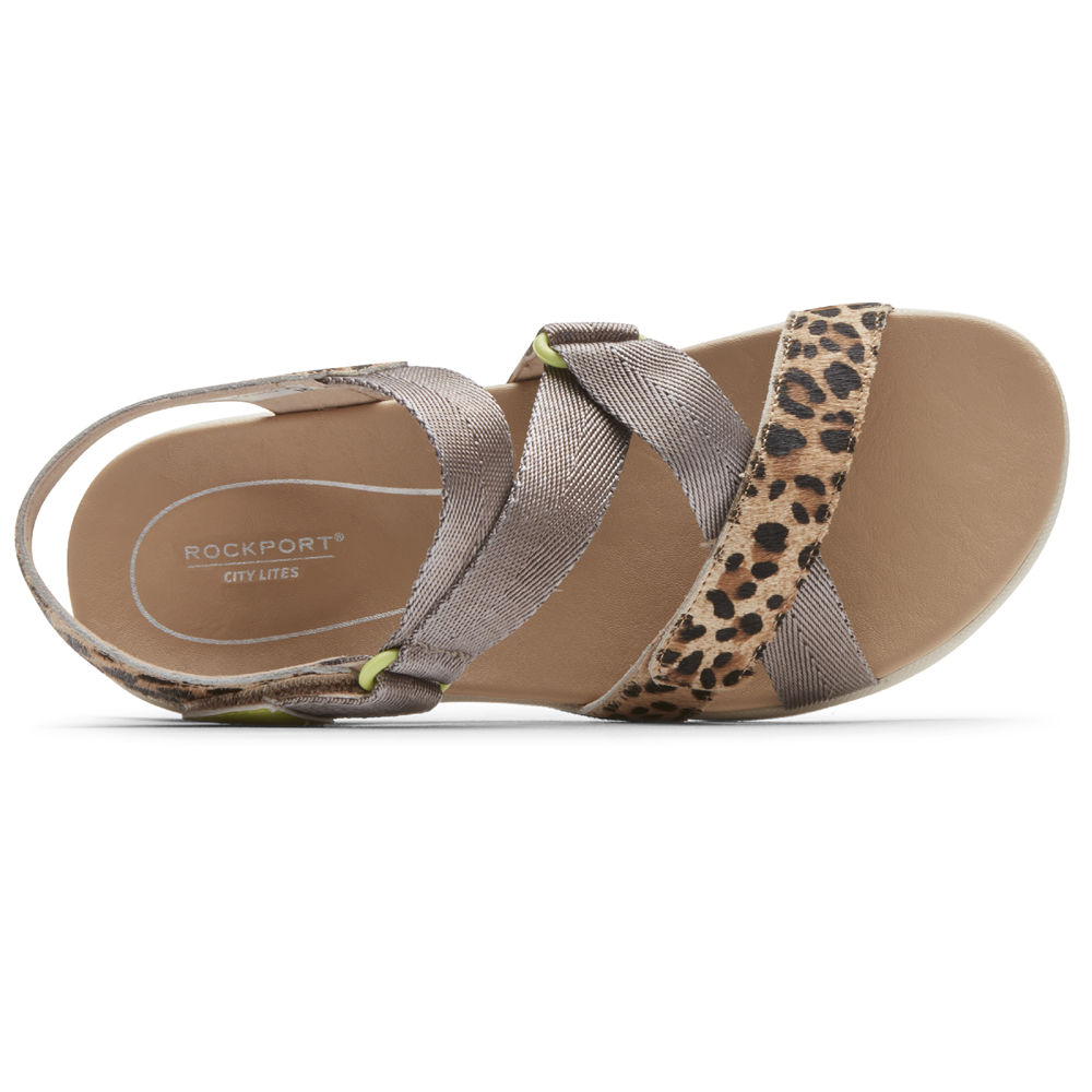 Rockport Sandaler Dame Sølv - Eileen X-Strap - GDRV59610